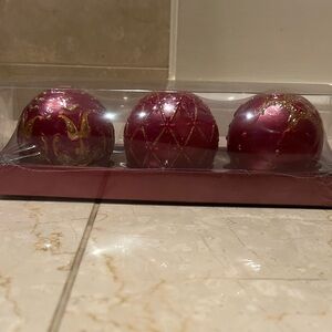 Illuminations Red Ornament Candles